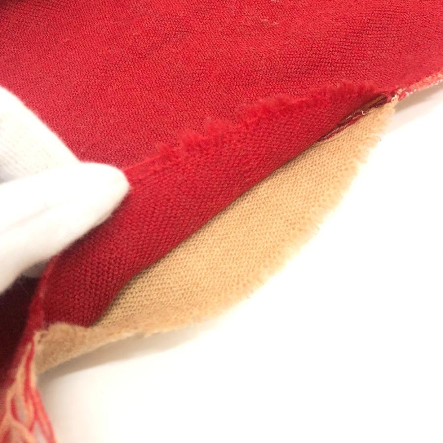 FENDI フェンディ ズッカ柄 ファッション小物 防寒具 ストール リバーシブル マフラー レッド レディース【中古】 | FENDI | 03