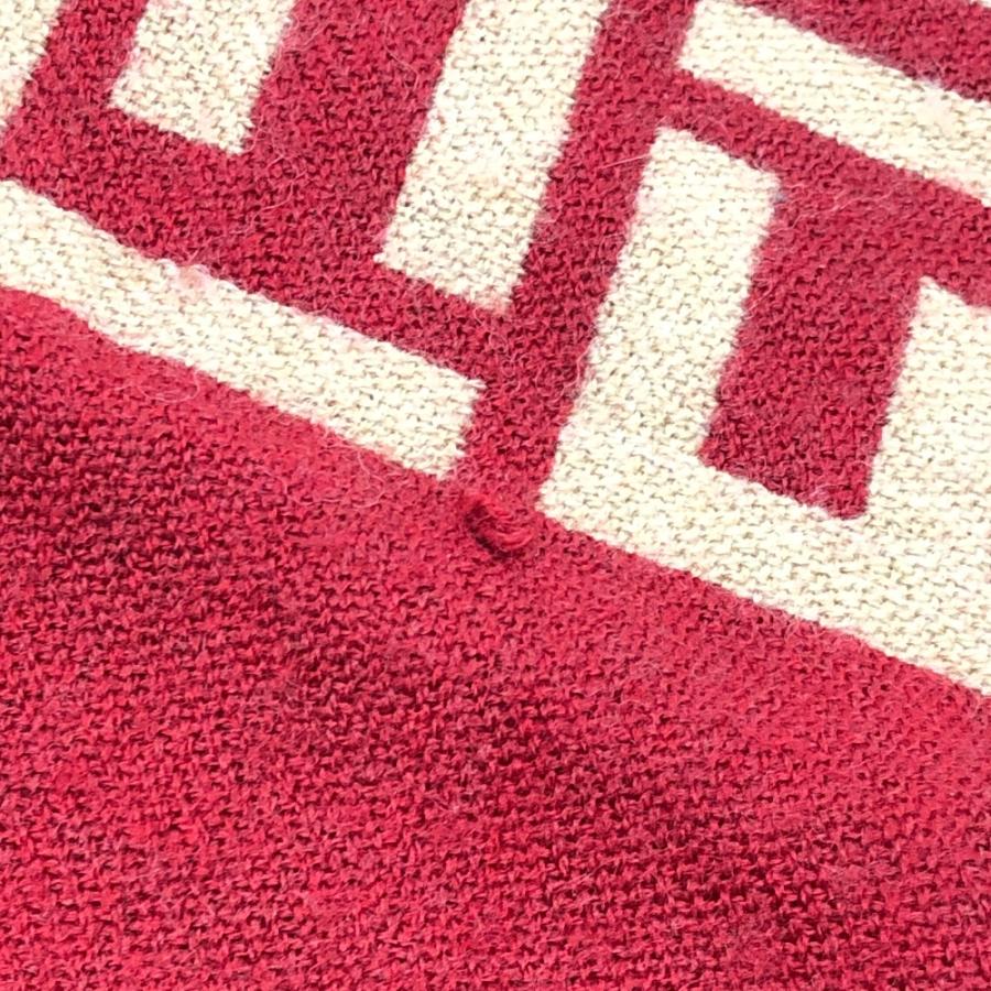 FENDI フェンディ ズッカ柄 ファッション小物 防寒具 ストール リバーシブル マフラー レッド レディース【中古】 | FENDI | 04