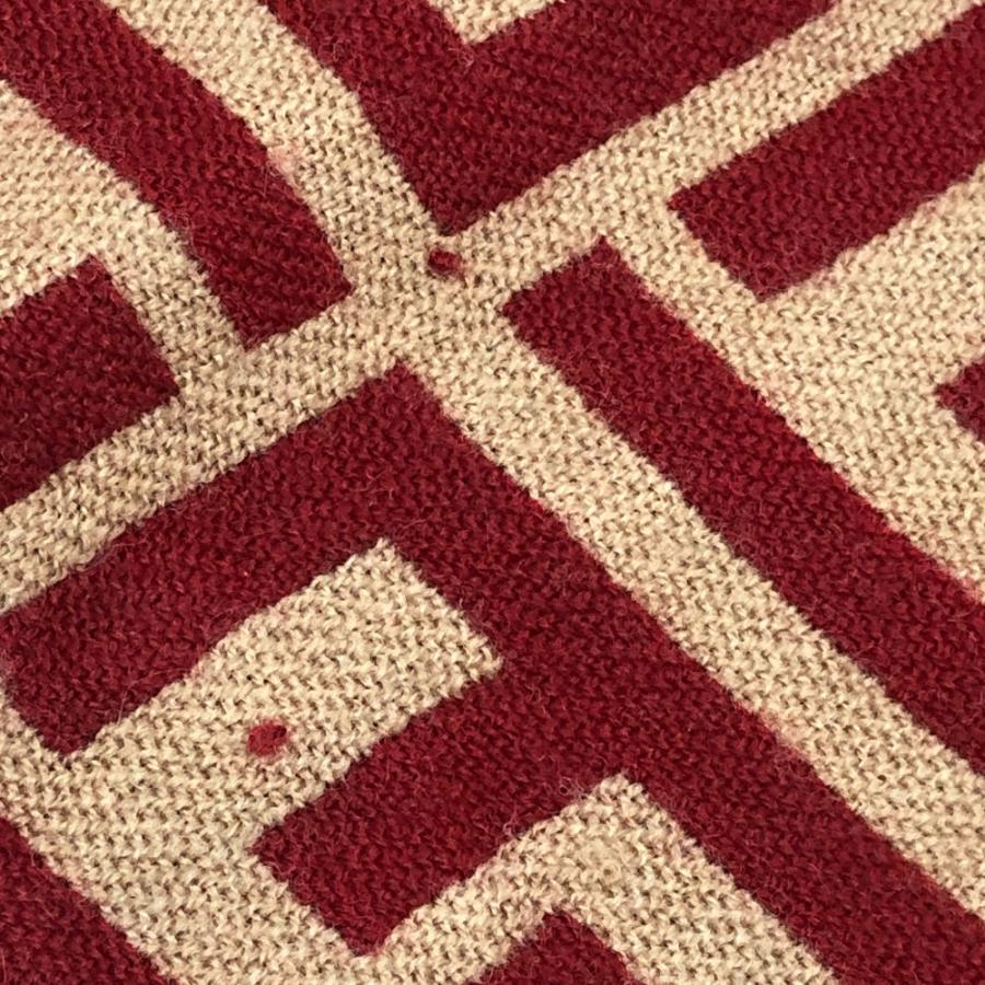 FENDI フェンディ ズッカ柄 ファッション小物 防寒具 ストール リバーシブル マフラー レッド レディース【中古】 | FENDI | 06