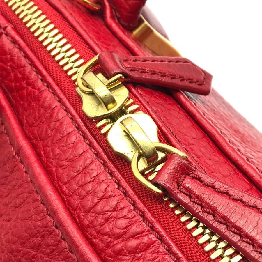 FENDI フェンディ 8BL114 カメレオン カバン 2WAY ショルダーバッグ 斜め掛け ミニボストンバッグ ハンドバッグ レッド レディース【中古】