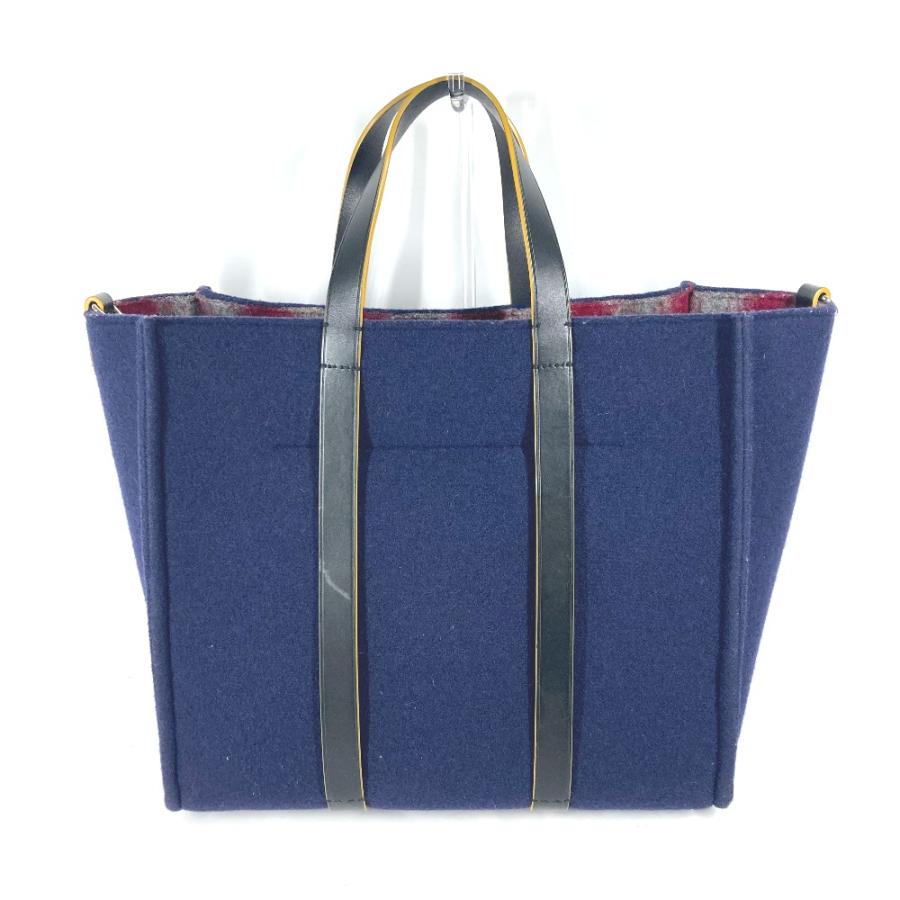 フェンディ FENDI ショルダートート 7VA390 カバン 肩掛け ショルダーバッグ トートバッグ ウール ネイビー FENDI（フェンディ） 7VA390 ショルダートート カバン 肩掛け