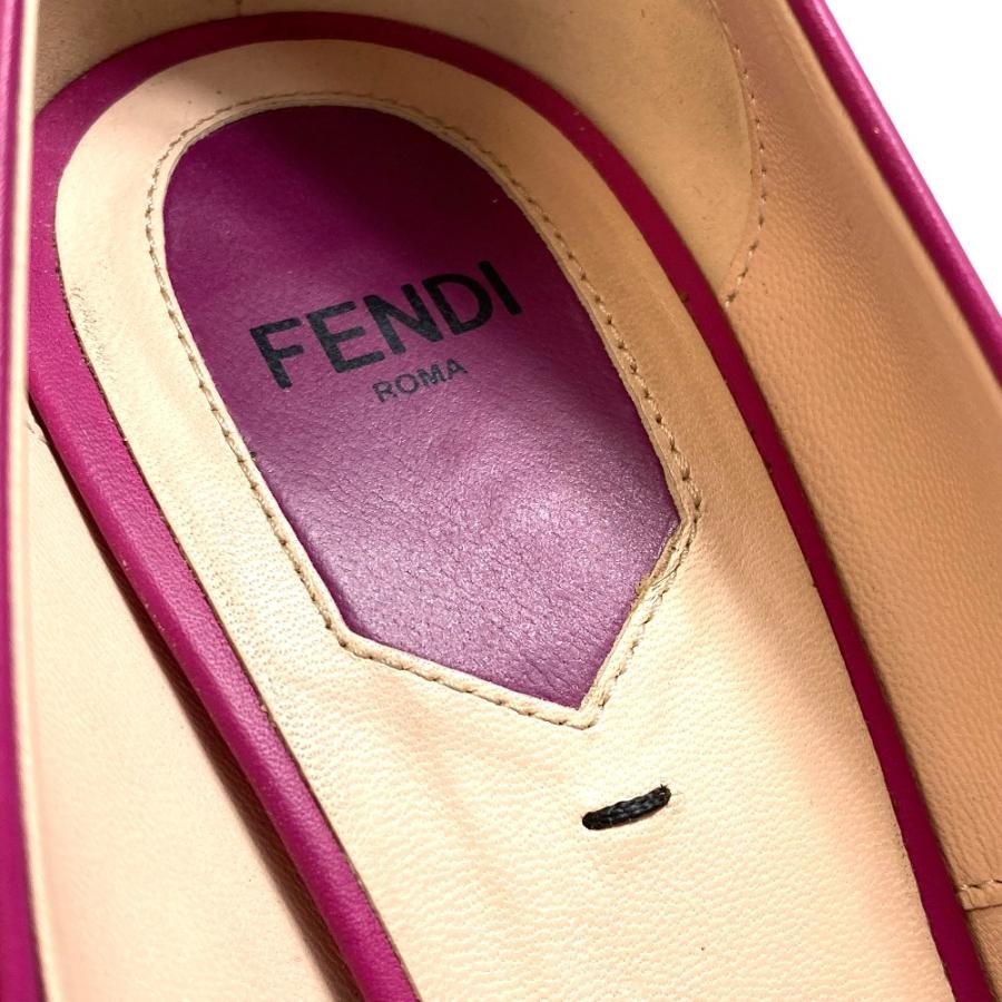 FENDI フェンディ ポインテッドトゥ ハイヒール パンプス レザー パープル レディース【中古】 | FENDI | 04