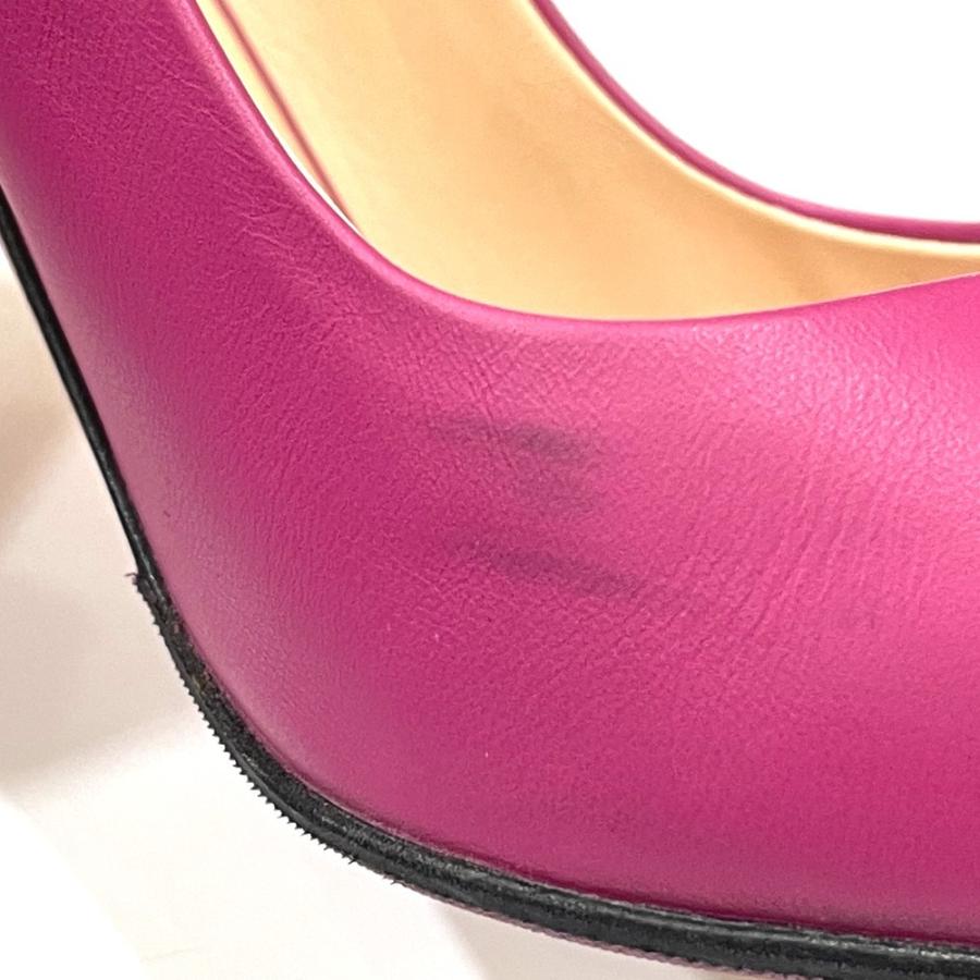 FENDI フェンディ ポインテッドトゥ ハイヒール パンプス レザー パープル レディース【中古】 | FENDI | 08