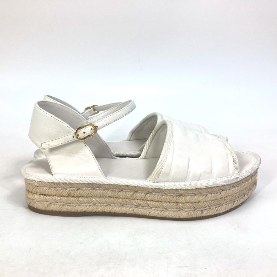 FENDI フェンディ エスパドリーユ プラットフォーム フェンディ ローム 靴 ベルト ズッカ ロゴ サンダル  レディース【中古】 | FENDI | 03