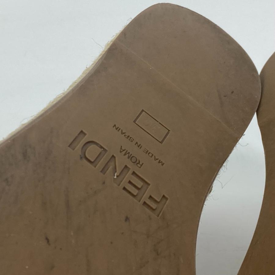 FENDI フェンディ エスパドリーユ プラットフォーム フェンディ ローム 靴 ベルト ズッカ ロゴ サンダル  レディース【中古】 | FENDI | 08