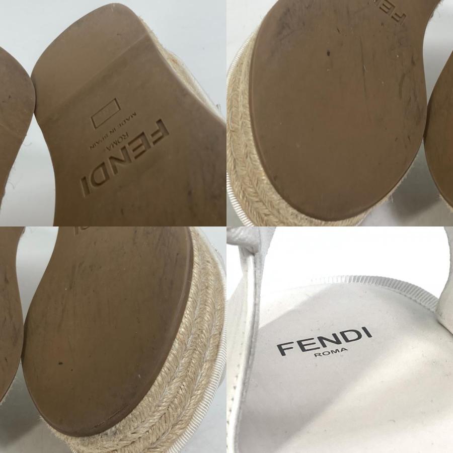 FENDI フェンディ エスパドリーユ プラットフォーム フェンディ ローム 靴 ベルト ズッカ ロゴ サンダル  レディース【中古】 | FENDI | 09