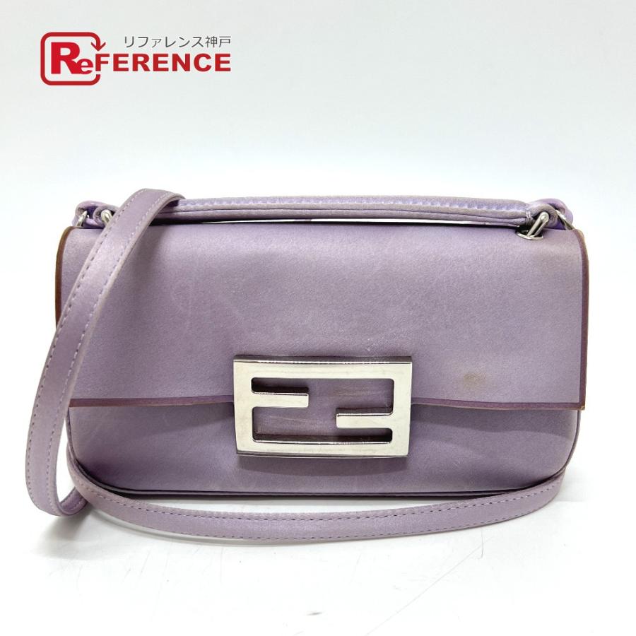 FENDI フェンディ 7AS142 バゲット スマートフォンポーチ 2WAY ミニバッグ カバン バッグ ショルダーバッグ パープル レディース【中古】 | FENDI