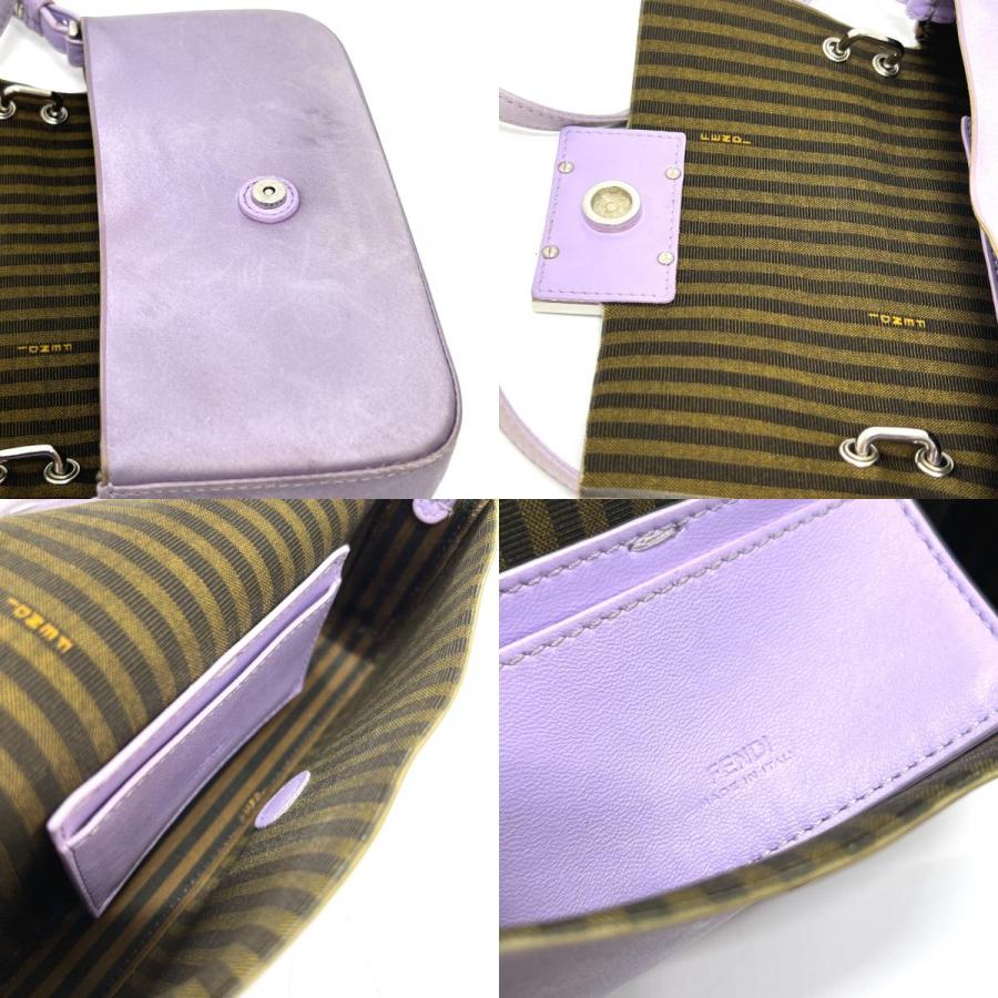 FENDI フェンディ 7AS142 バゲット スマートフォンポーチ 2WAY ミニバッグ カバン バッグ ショルダーバッグ パープル レディース【中古】 | FENDI | 08