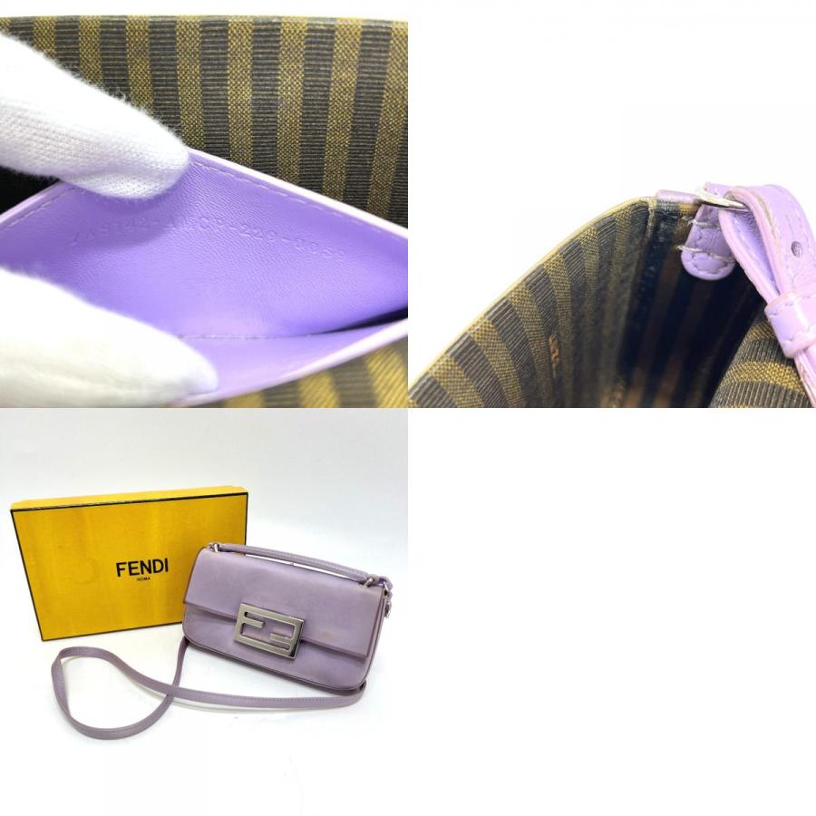 FENDI フェンディ 7AS142 バゲット スマートフォンポーチ 2WAY ミニバッグ カバン バッグ ショルダーバッグ パープル レディース【中古】 | FENDI | 09