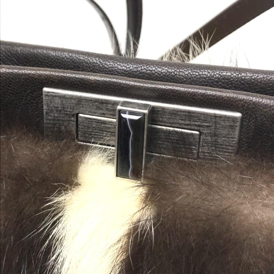 FENDI フェンディ 8BT161 ショルダーバッグ ピーカブー ファーバッグ ショルダーバッグ ファー ダーク レディース | FENDI | 07