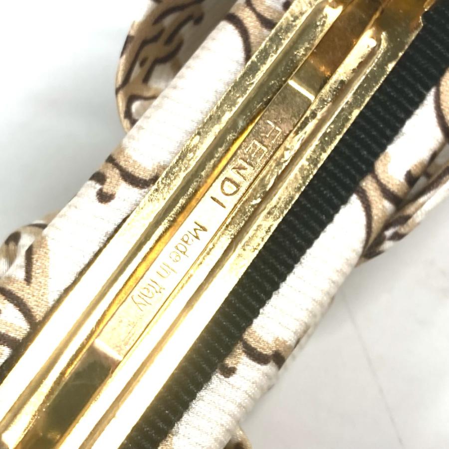 FENDI（フェンディ） 美品 FXT114 ロゴ リボン ヘアクリップ ヘア