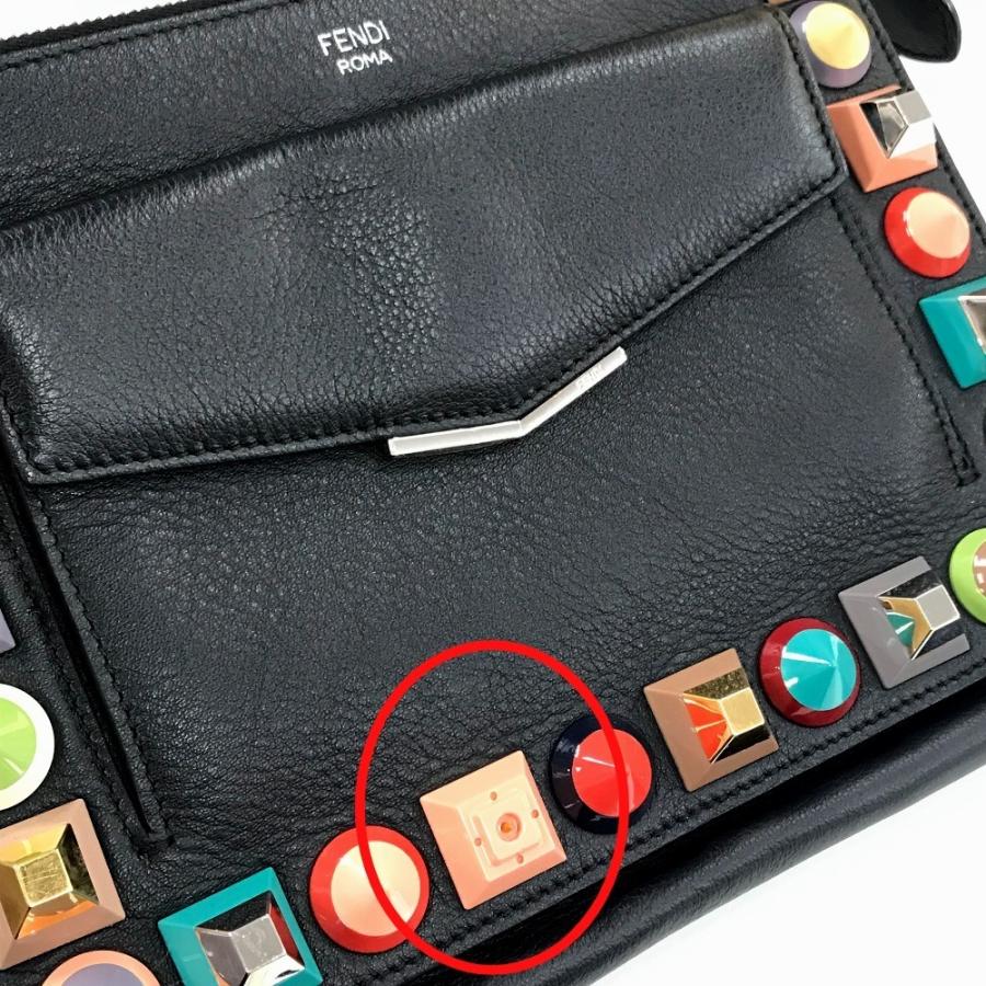 【値下げ】FENDI 8M0369トゥージュールレザーマルチスタッズバッグ 値下げ】FENDI 8M0369トゥージュールレザーマルチスタッズバッグ