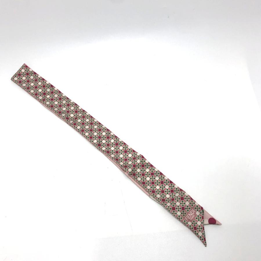 FENDI（フェンディ） ラッピー ツイリー型 スカーフ シルク ピンク