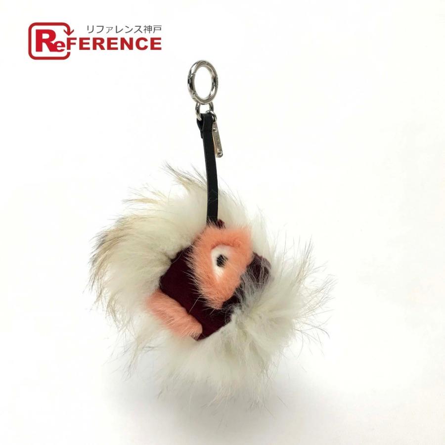 新品同様 FENDI フェンディ 7AR390 バッグバグズ モンスター ファー