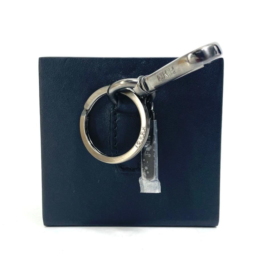 FENDI フェンディ 7AR894 ミニボックス MINIBOX バッグチャーム キーホルダー レザー ブラック レディース【中古】未使用 | FENDI | 01