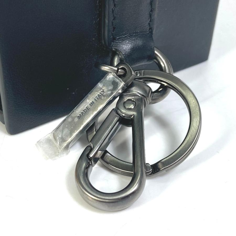 FENDI フェンディ 7AR894 ミニボックス MINIBOX バッグチャーム キーホルダー レザー ブラック レディース【中古】未使用 | FENDI | 07