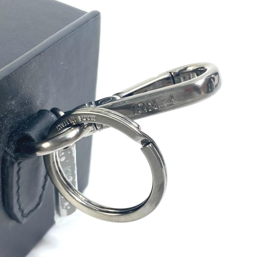 FENDI フェンディ 7AR894 ミニボックス MINIBOX バッグチャーム キーホルダー レザー ブラック レディース【中古】未使用 | FENDI | 08