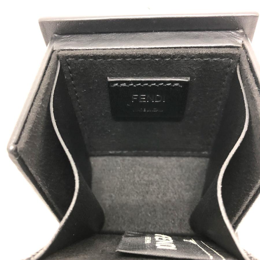 FENDI フェンディ 7AR894 ロゴ/小物 ミニボックス チャーム キーホルダー レザー ブラック レディース【中古】新品同様 | FENDI | 07