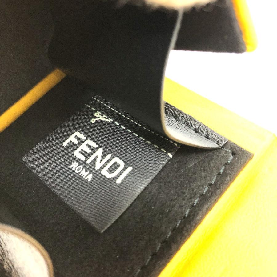 FENDI フェンディ 7AR894 ロゴ/小物 ミニボックス チャーム キーホルダー レザー イエロー レディース【中古】新品同様 | FENDI | 06