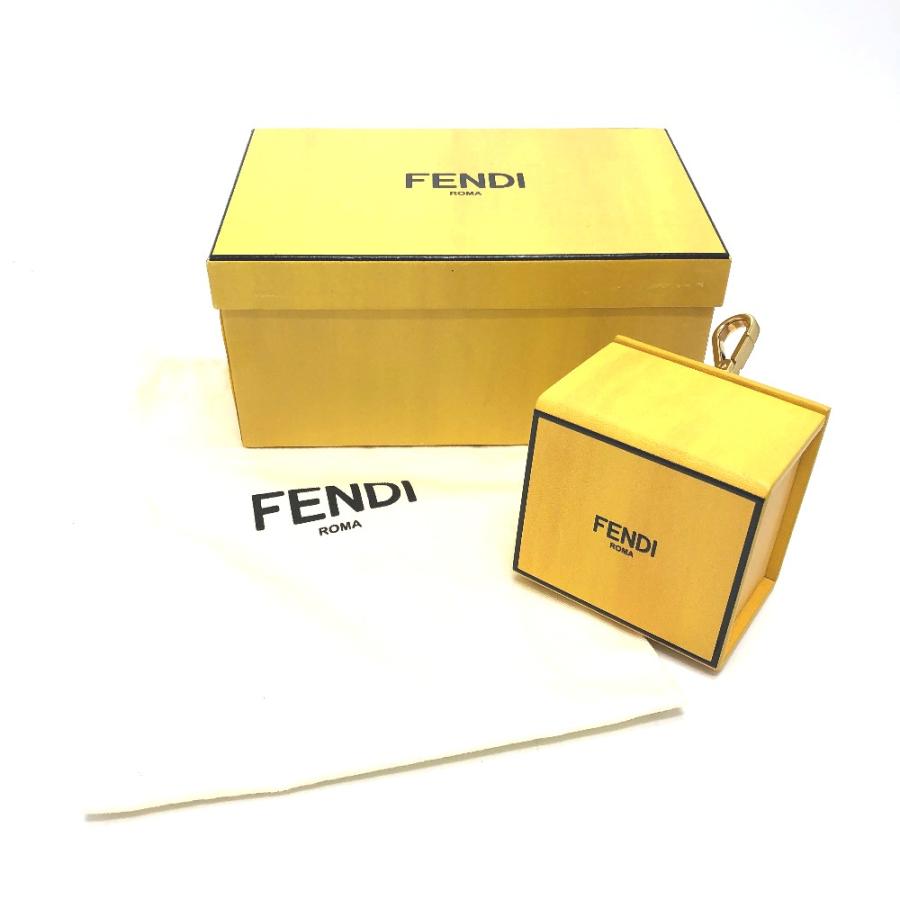 FENDI フェンディ 7AR894 ロゴ/小物 ミニボックス チャーム キーホルダー レザー イエロー レディース【中古】新品同様 | FENDI | 08
