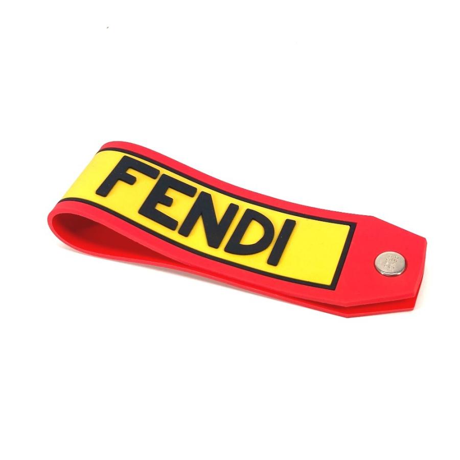 FENDI（フェンディ） 新品同様 ロゴ カラビナ付き バッグチャーム