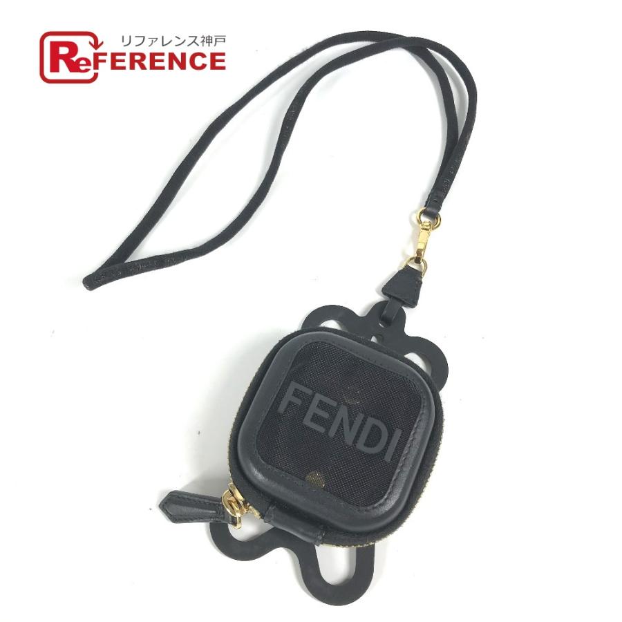 新品同様 FENDI フェンディ ロゴ スマホポーチ ケース iphone アイフォン スマホケース メッシュ スマートフォンケース ブラック【中古】 | FENDI