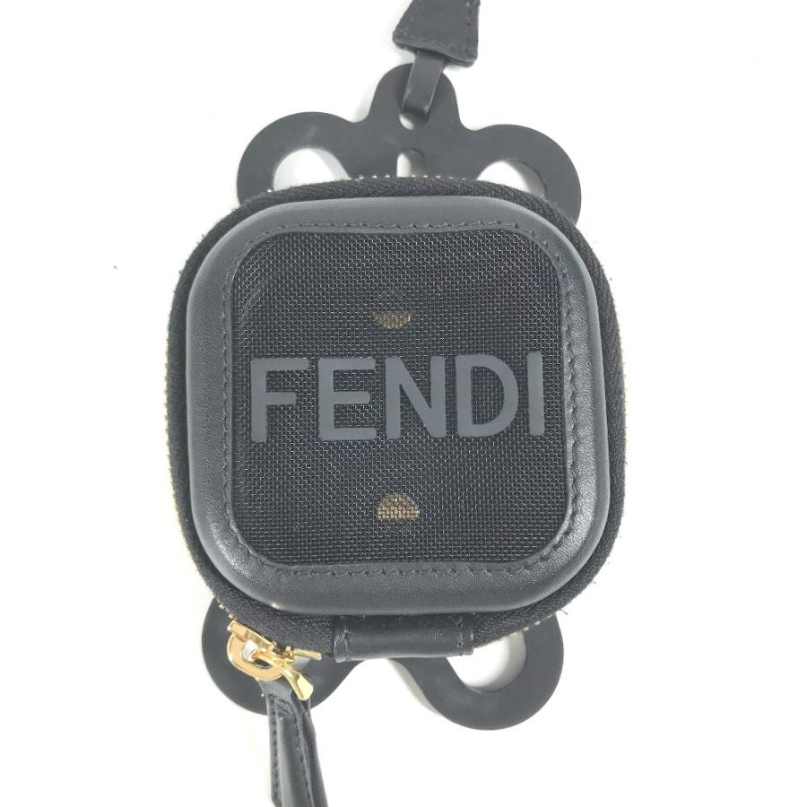新品同様 FENDI フェンディ ロゴ スマホポーチ ケース iphone アイフォン スマホケース メッシュ スマートフォンケース ブラック【中古】 | FENDI | 02