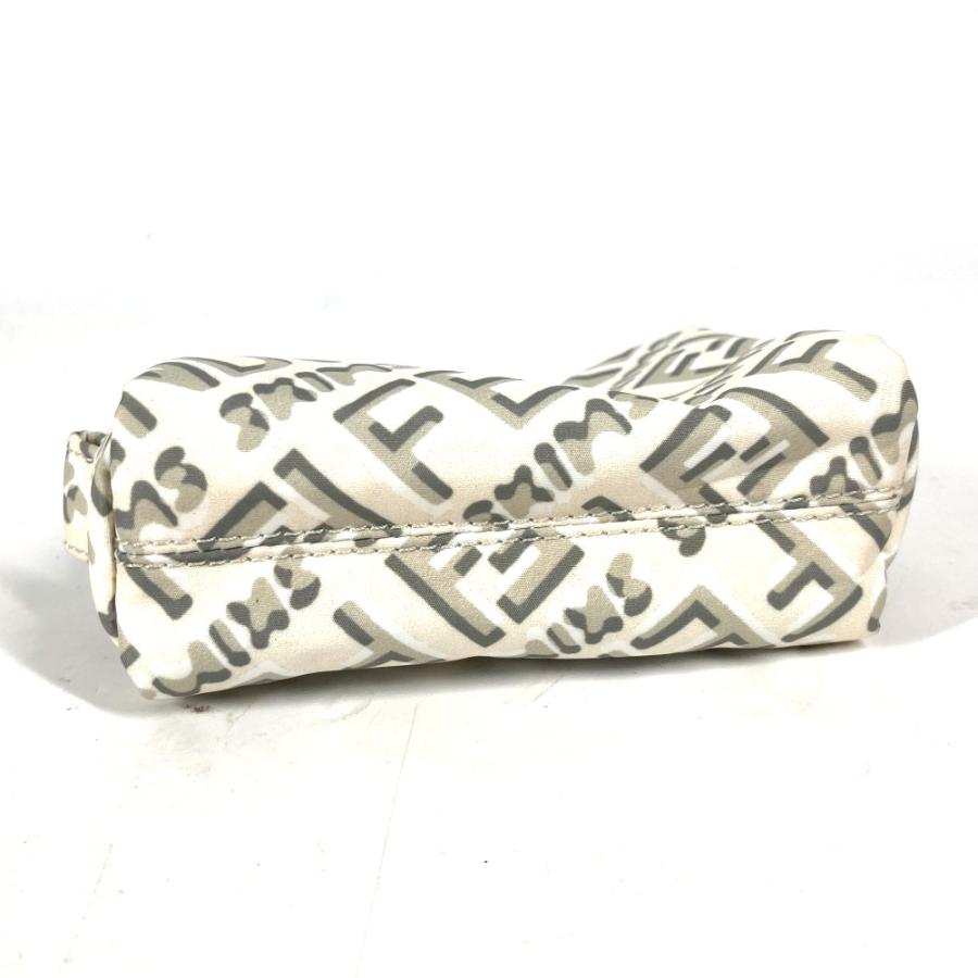 美品 FENDI フェンディ 8N0179 ロゴ メイクポーチ 化粧ポーチ SKIMSコラボ スキムス ポーチ ホワイト レディース【中古】 | FENDI | 04