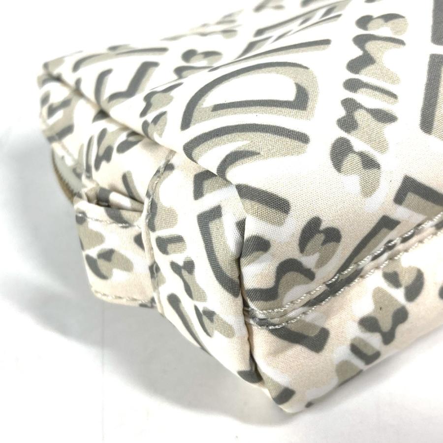 美品 FENDI フェンディ 8N0179 ロゴ メイクポーチ 化粧ポーチ SKIMSコラボ スキムス ポーチ ホワイト レディース【中古】 | FENDI | 05