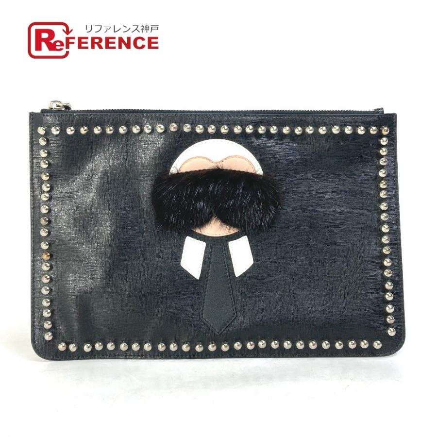 FENDI フェンディ スタッズ ポーチ カールラガーフェルド カーリト  