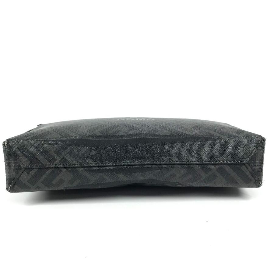 FENDI フェンディ 7VA564 ロゴ ズッカ ポーチ カバン クラッチバッグ ブラック メンズ【中古】 | FENDI | 04