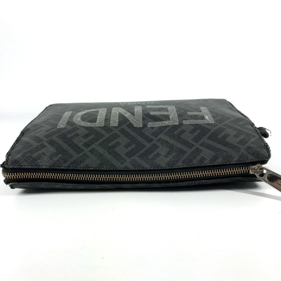 FENDI フェンディ 7VA564 ロゴ ズッカ ポーチ カバン クラッチバッグ ブラック メンズ【中古】 | FENDI | 05