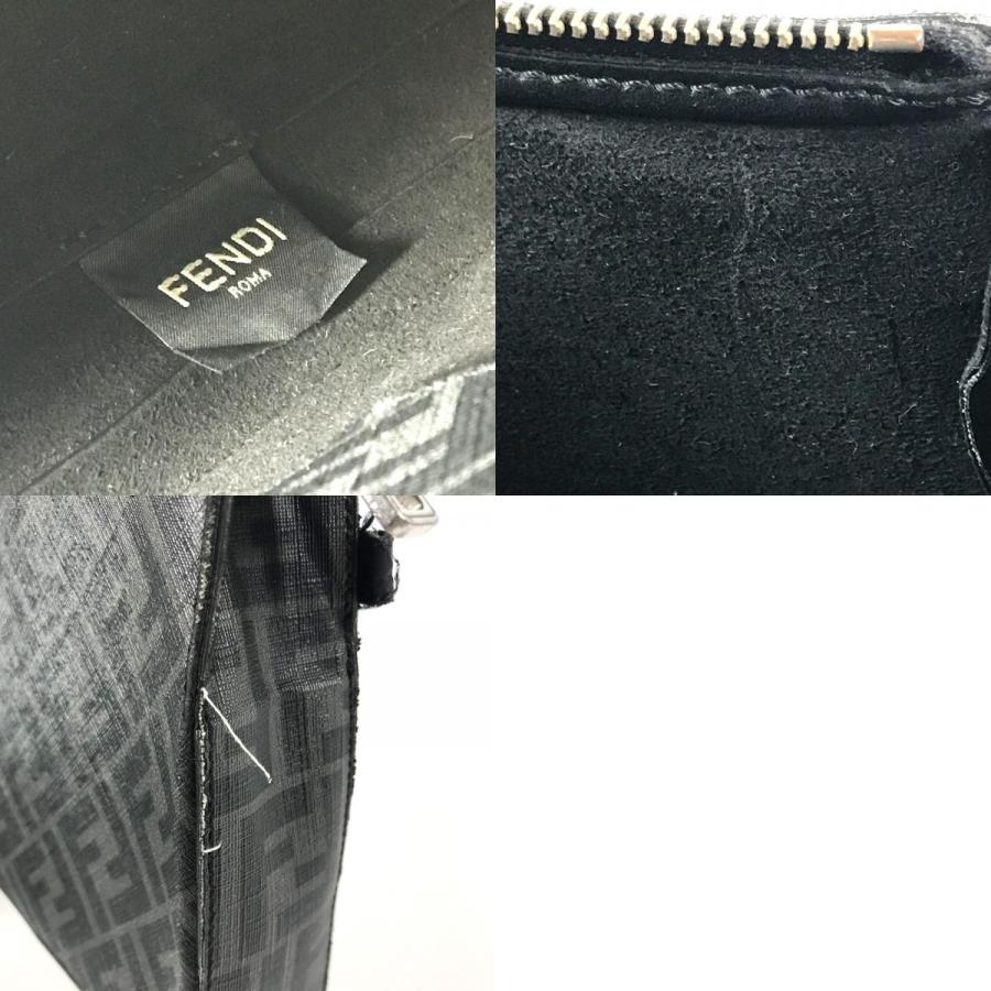 FENDI フェンディ 7VA564 ロゴ ズッカ ポーチ カバン クラッチバッグ ブラック メンズ【中古】 | FENDI | 09