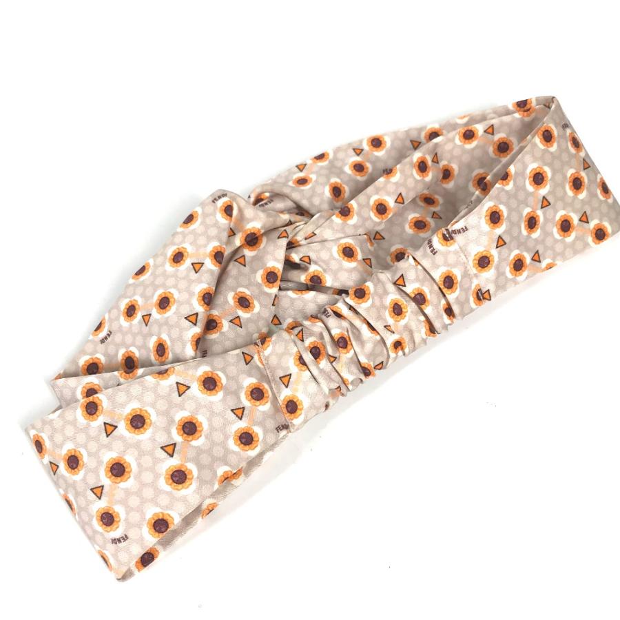 未使用 FENDI フェンディ FXT010 フラワー 花 ヘッドバンド カチューシャ ヘアバンド グレー レディース【中古】 | FENDI | 03