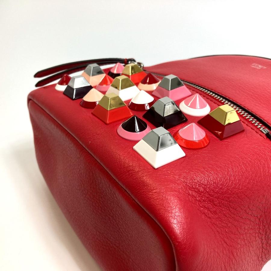 FENDI フェンディ 8BZ038 リュックサック ミニ バックパック バレンタイン限定色 スタッズ | FENDI | 04