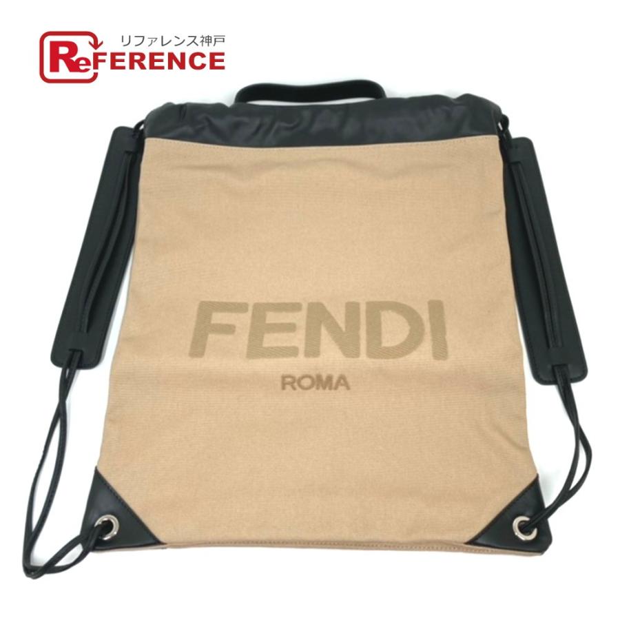 FENDI フェンディ 7VZ057 ナップサック ロゴ バックパック カバン 