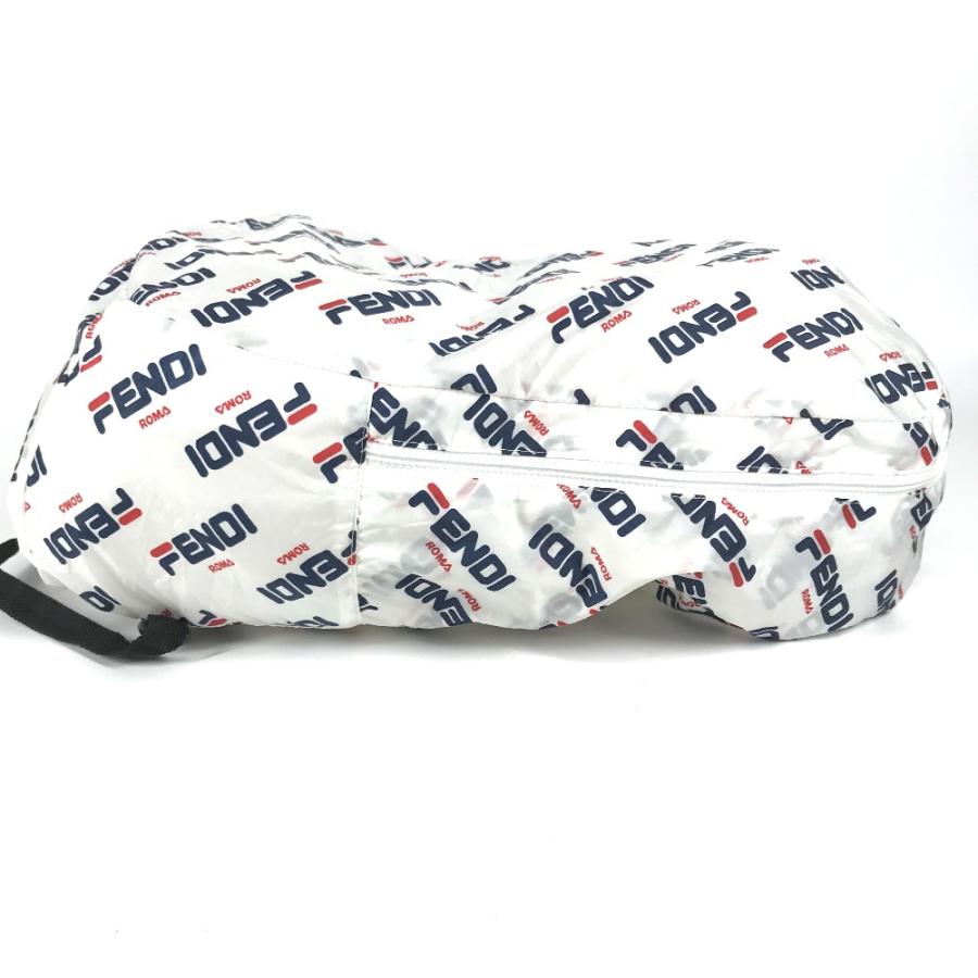 FENDI フェンディ フィラ FILA コラボ ポーチ付き バックパック カバン リュックサック ホワイト レディース【中古】 | FENDI | 03
