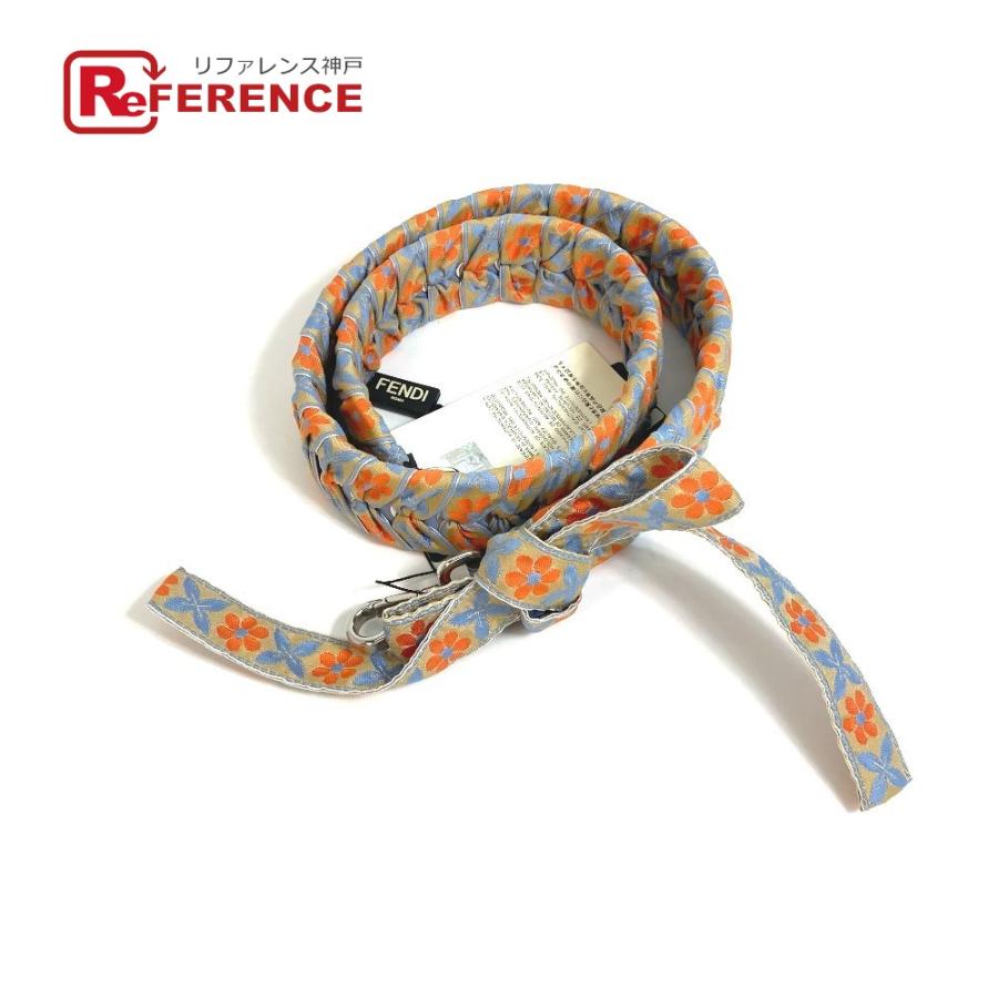 FENDI フェンディ　ストラップユー　フラワー　ブルー×レッド×イエロー FENDI フェンディ ストラップユー フラワー ブルー×レッド×イエロー