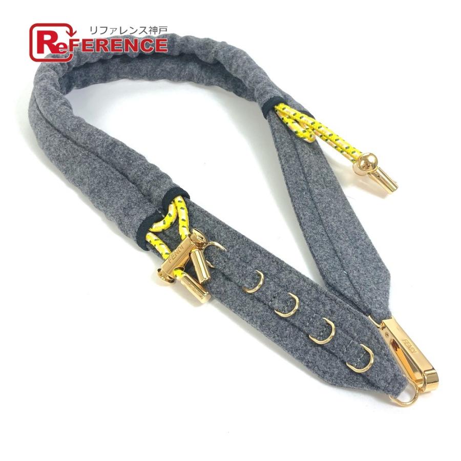 FENDI - フェンディ FENDI 8C0627 ベルト フェルト グレー 未使用 FENDI（フェンディ） 8C0627 ストラップユー ベルト フェルト グレー
