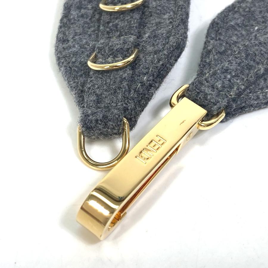 FENDI（フェンディ） 8C0627 ストラップユー ベルト フェルト グレー