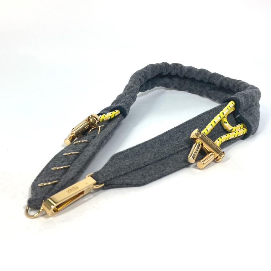 FENDI（フェンディ） 8C0627 ストラップユー ベルト フェルト グレー