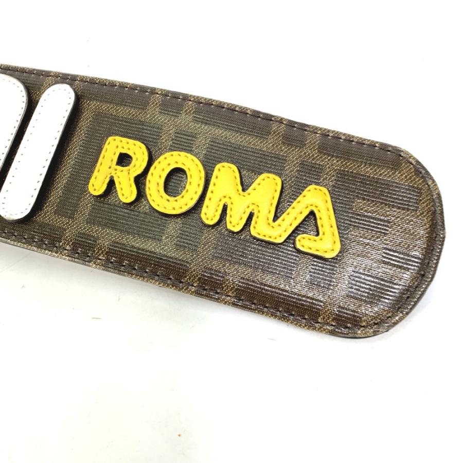 FENDI フェンディ FILA フィラ ズッカ ストラップユー 肩パッド ショルダーストラップ コーティングキャンバス ブラウン 【中古】美品 | FENDI | 02