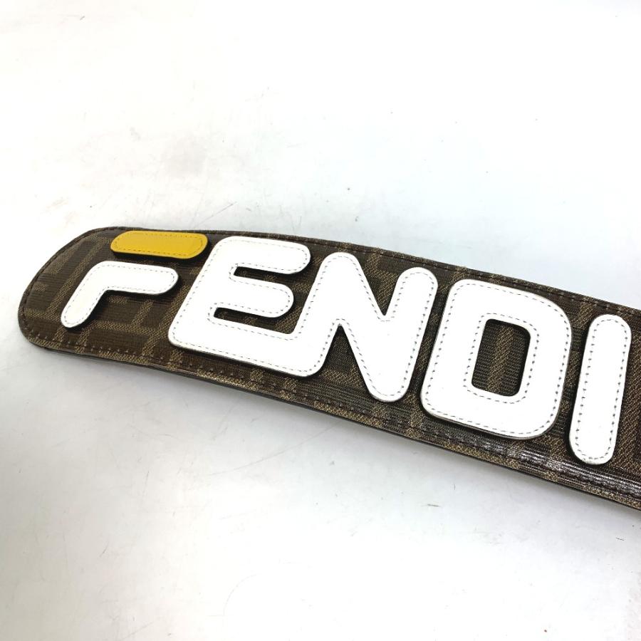 FENDI フェンディ FILA フィラ ズッカ ストラップユー 肩パッド ショルダーストラップ コーティングキャンバス ブラウン 【中古】美品 | FENDI | 03