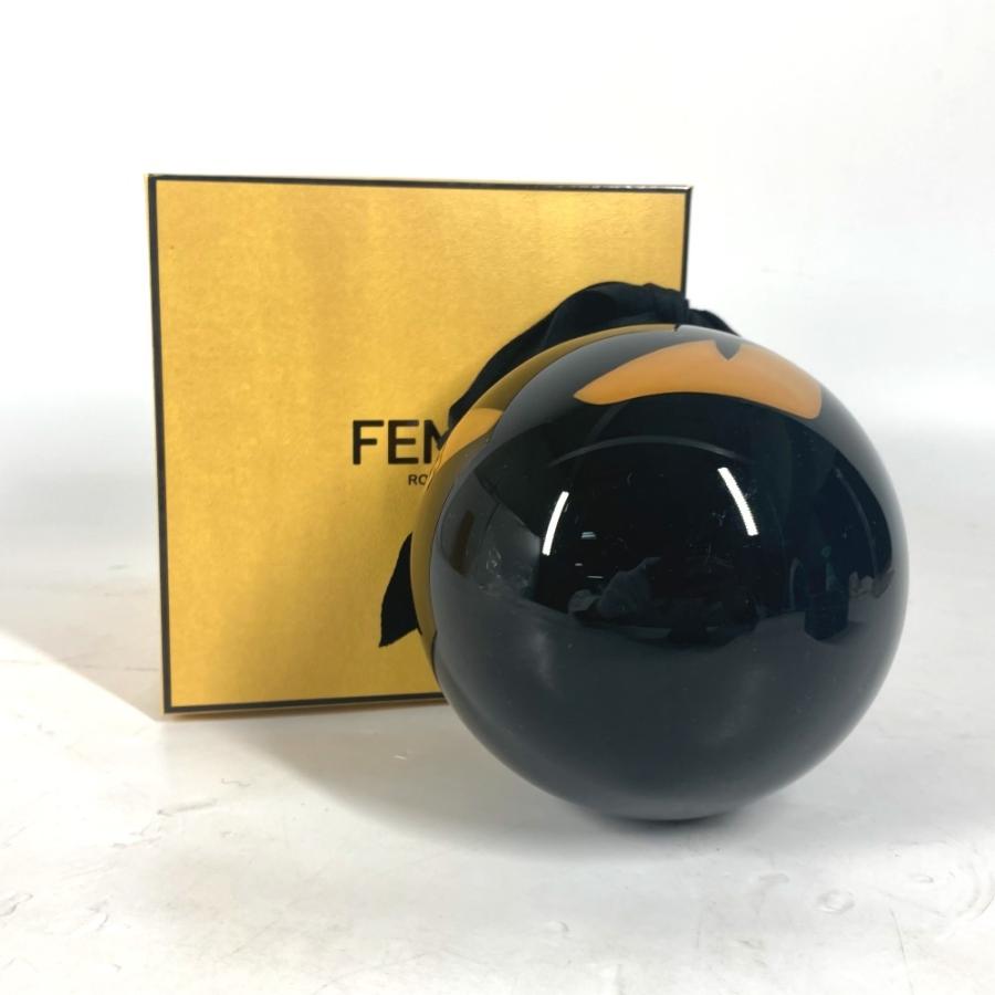未使用 FENDI フェンディ クリスマス オーナメント モンスター インテリア Xmas クリスマスボール ロゴ チャーム ブラック【中古】 | FENDI | 05