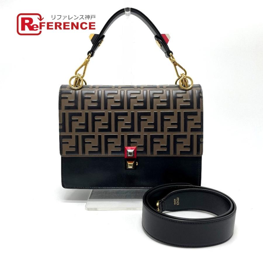 FENDI フェンディ 8BT283 FFズッカ キャナイ 2WAY ショルダーバッグ ハンドバッグ レザー レディース  :40244-20074-10:リファレンス コレクション - 通販 - Yahoo!ショッピング