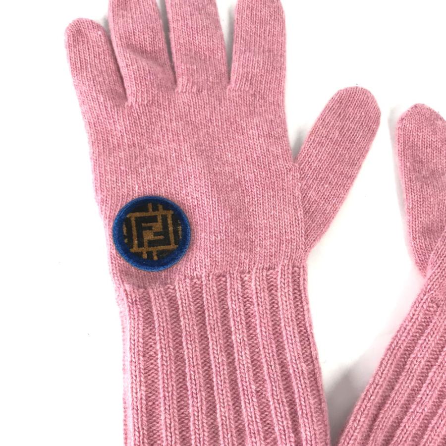 FENDI（フェンディ） 美品 FXY554 ズッカ ワッペン グローブ 手袋