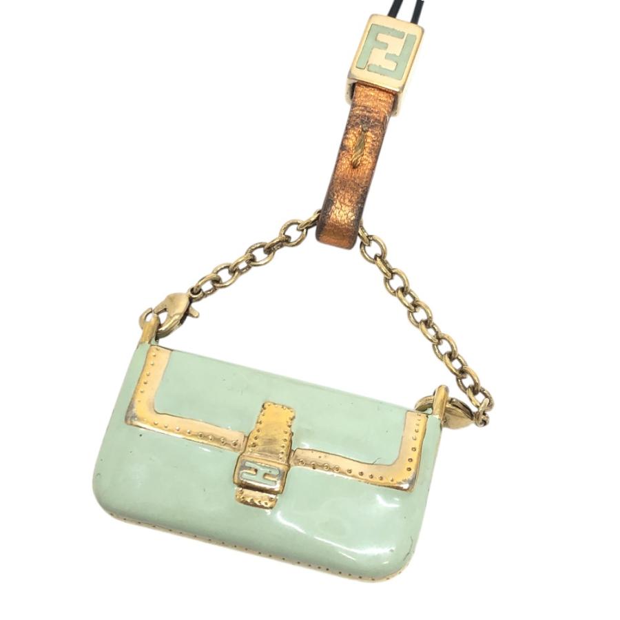 FENDI フェンディ バックモチーフ マンマバゲット 小物 キーホルダー チャーム 携帯 ストラップ グリーン レディース【中古】 | FENDI | 01