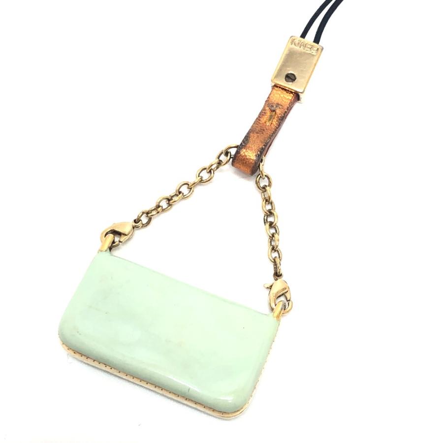 FENDI フェンディ バックモチーフ マンマバゲット 小物 キーホルダー チャーム 携帯 ストラップ グリーン レディース【中古】 | FENDI | 02