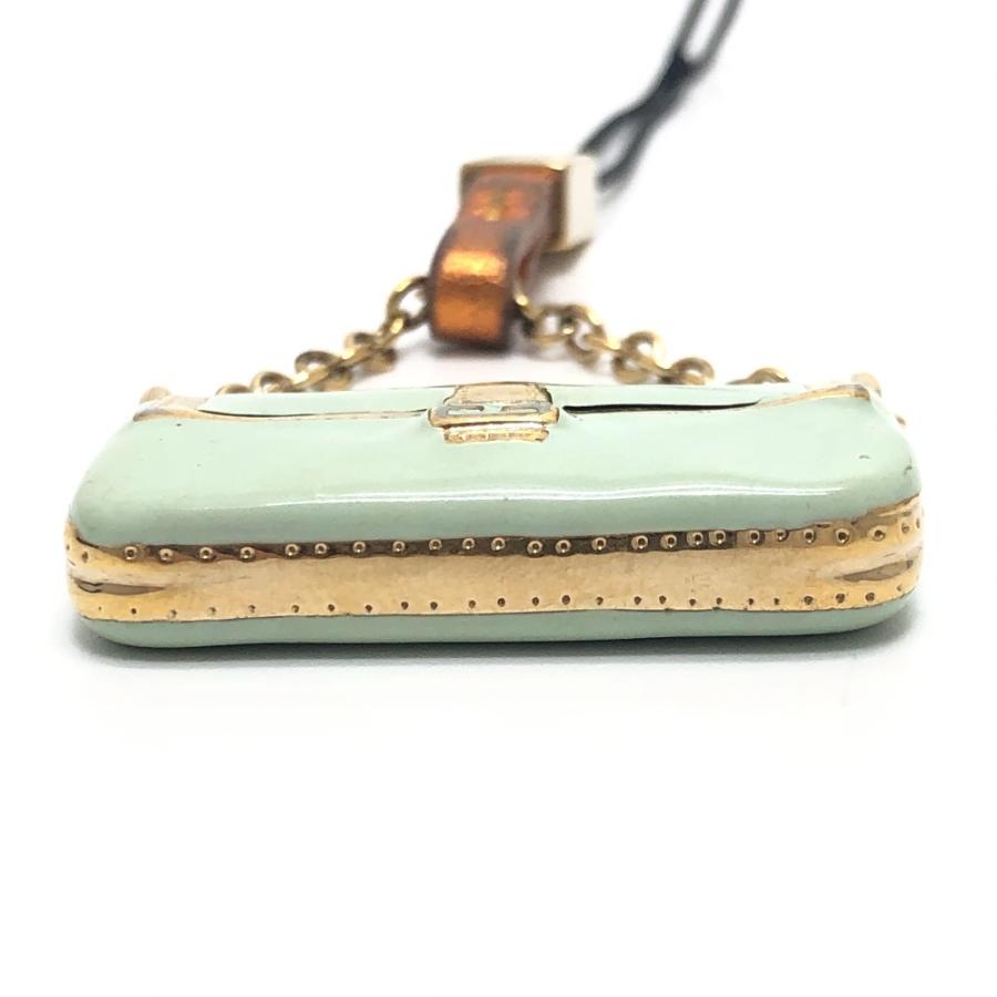 FENDI フェンディ バックモチーフ マンマバゲット 小物 キーホルダー チャーム 携帯 ストラップ グリーン レディース【中古】 | FENDI | 05