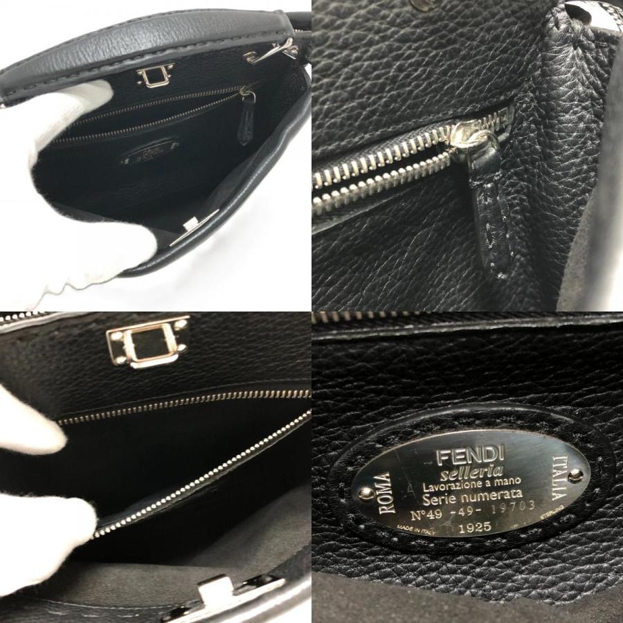 FENDI フェンディ 7VA422 セレリア ピーカブーフィット ミニ 2WAYバック ビジネスバッグ カバン ハンドバッグ ブラック メンズ【中古】 | FENDI | 08